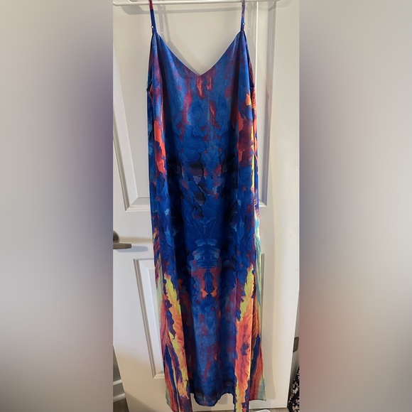 Flying Watercolors Royal Blue Maxi Dress - Picture 3 of 4